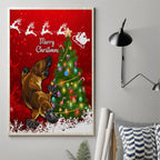 personalised-australia-christmas-canvas-wall-art-aussie-platypus-xmas-vibes