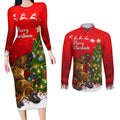 personalised-australia-christmas-couples-matching-long-sleeve-bodycon-dress-and-long-sleeve-button-shirt-aussie-platypus-xmas-vibes