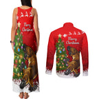 personalised-australia-christmas-couples-matching-tank-maxi-dress-and-long-sleeve-button-shirt-aussie-platypus-xmas-vibes