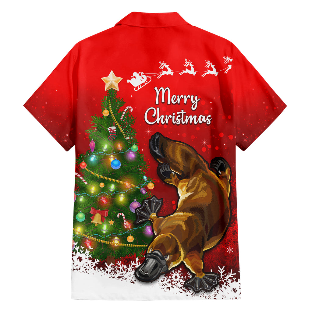 personalised-australia-christmas-family-matching-long-sleeve-bodycon-dress-and-hawaiian-shirt-aussie-platypus-xmas-vibes