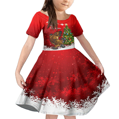 personalised-australia-christmas-family-matching-mermaid-dress-and-hawaiian-shirt-aussie-platypus-xmas-vibes