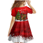 personalised-australia-christmas-family-matching-mermaid-dress-and-hawaiian-shirt-aussie-platypus-xmas-vibes
