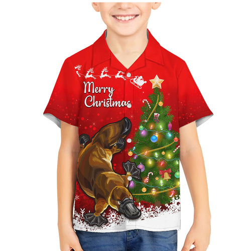 personalised-australia-christmas-family-matching-mermaid-dress-and-hawaiian-shirt-aussie-platypus-xmas-vibes
