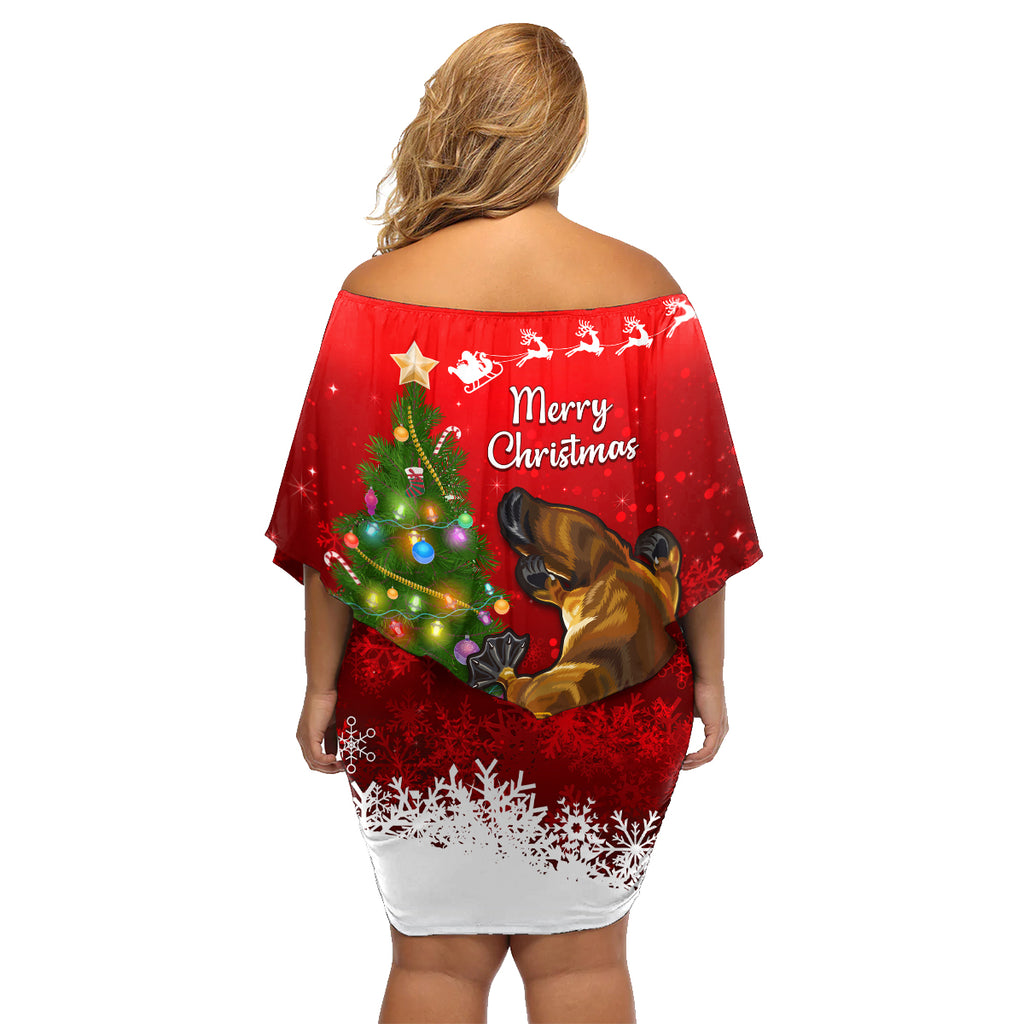 personalised-australia-christmas-family-matching-off-shoulder-short-dress-and-hawaiian-shirt-aussie-platypus-xmas-vibes