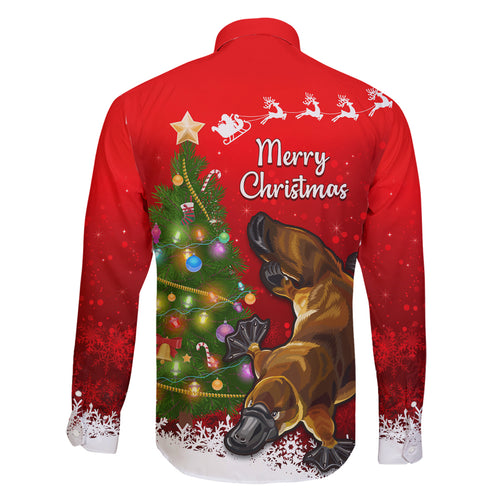 personalised-australia-christmas-family-matching-puletasi-dress-and-hawaiian-shirt-aussie-platypus-xmas-vibes