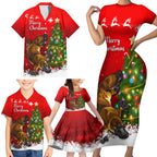 personalised-australia-christmas-family-matching-short-sleeve-bodycon-dress-and-hawaiian-shirt-aussie-platypus-xmas-vibes