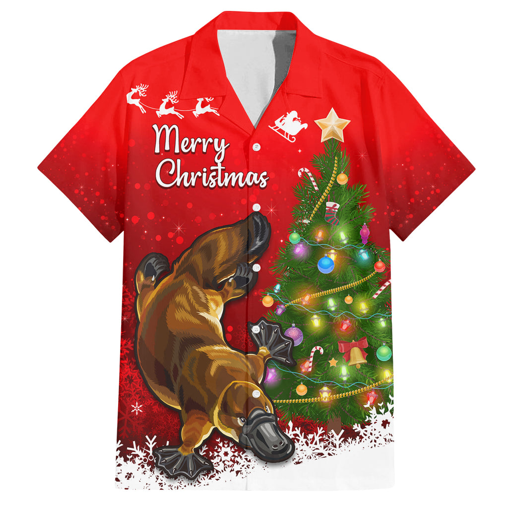 personalised-australia-christmas-family-matching-tank-maxi-dress-and-hawaiian-shirt-aussie-platypus-xmas-vibes