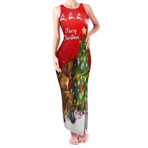 personalised-australia-christmas-family-matching-tank-maxi-dress-and-hawaiian-shirt-aussie-platypus-xmas-vibes