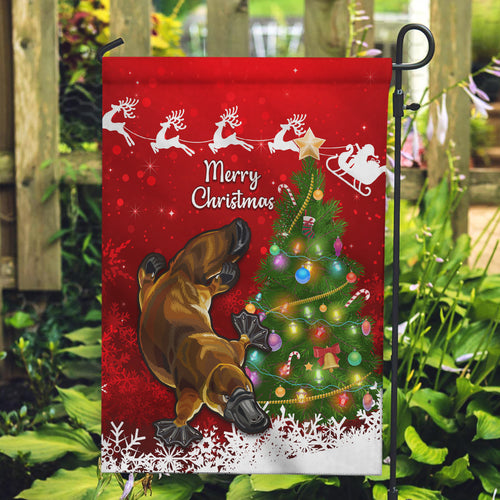 personalised-australia-christmas-garden-flag-aussie-platypus-xmas-vibes