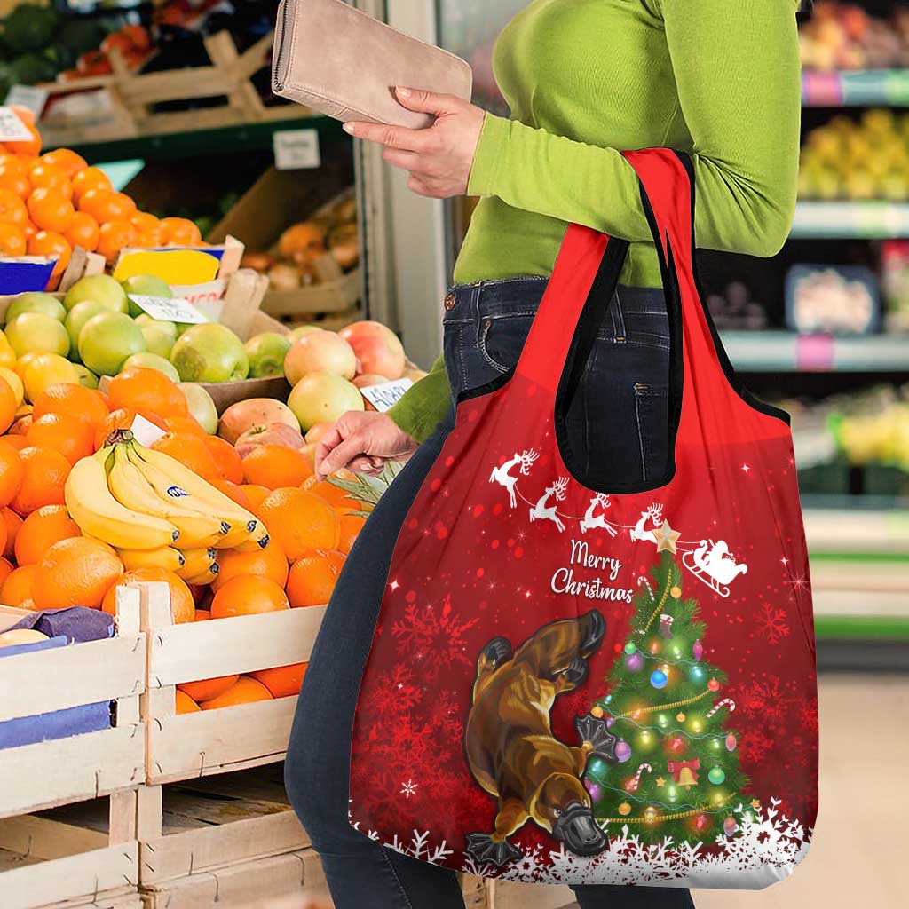 Australia Christmas Grocery Bag Aussie Platypus Xmas Vibes