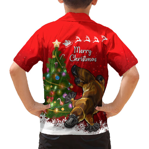 personalised-australia-christmas-hawaiian-shirt-aussie-platypus-xmas-vibes