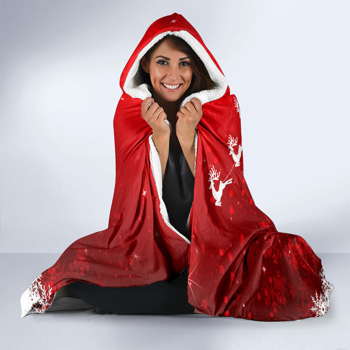 personalised-australia-christmas-hooded-blanket-aussie-platypus-xmas-vibes