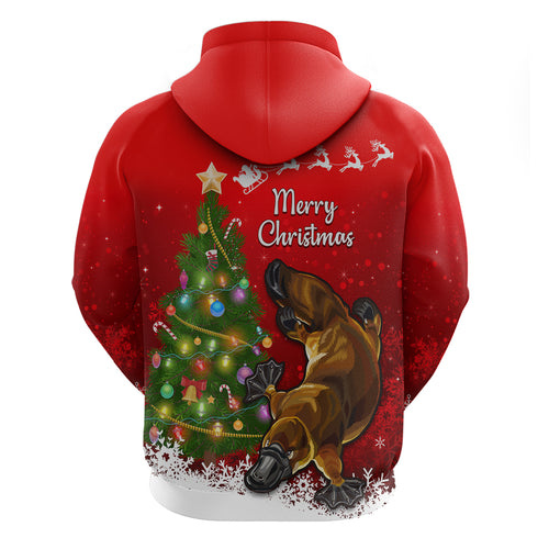 personalised-australia-christmas-hoodie-aussie-platypus-xmas-vibes