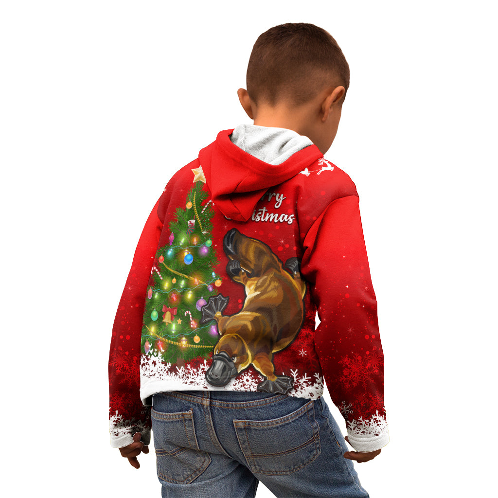 personalised-australia-christmas-kid-hoodie-aussie-platypus-xmas-vibes