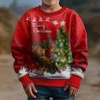 personalised-australia-christmas-kid-ugly-christmas-sweater-aussie-platypus-xmas-vibes