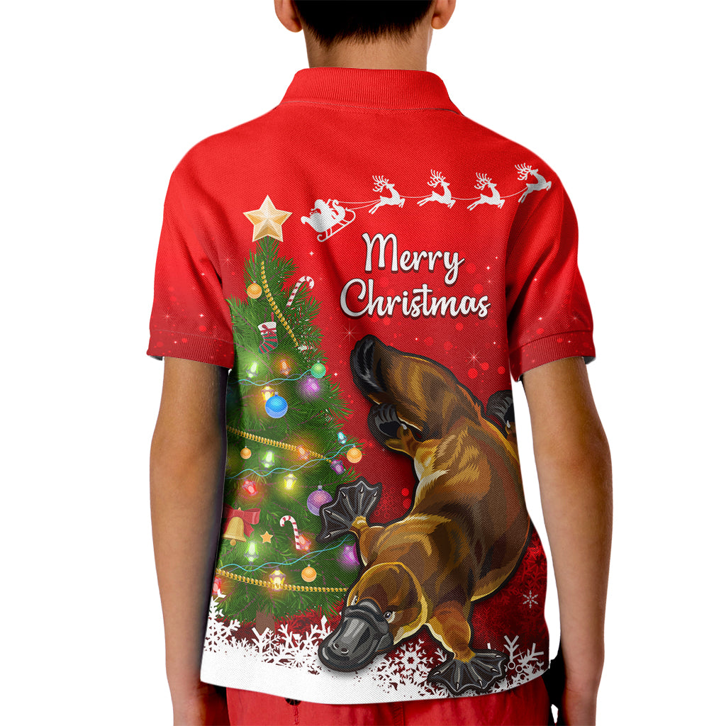 personalised-australia-christmas-kid-polo-shirt-aussie-platypus-xmas-vibes
