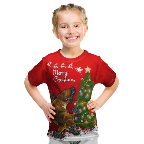 personalised-australia-christmas-kid-t-shirt-aussie-platypus-xmas-vibes