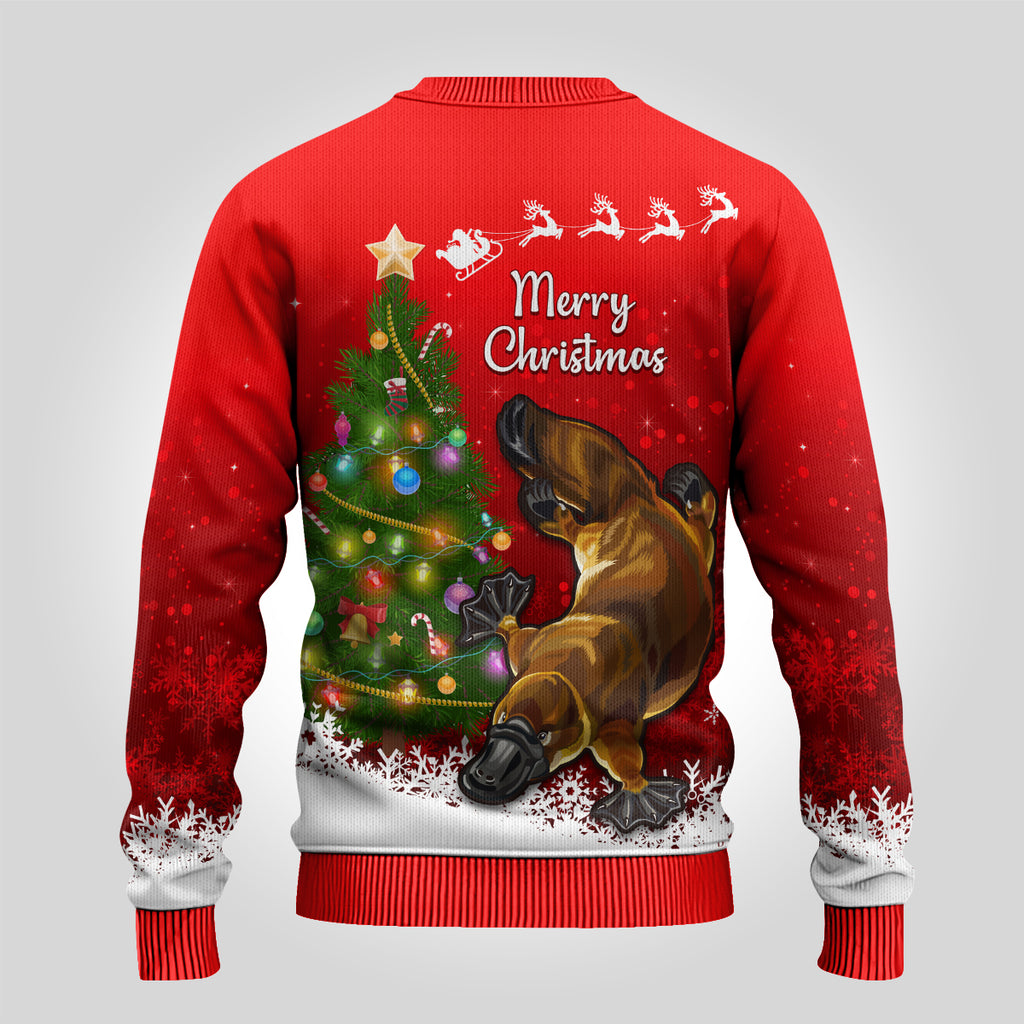personalised-australia-christmas-ugly-christmas-sweater-aussie-platypus-xmas-vibes