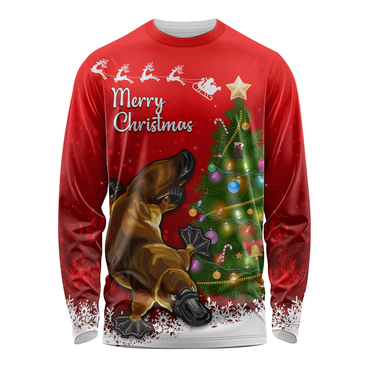 personalised-australia-christmas-long-sleeve-shirt-aussie-platypus-xmas-vibes