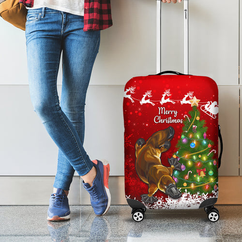 personalised-australia-christmas-luggage-cover-aussie-platypus-xmas-vibes