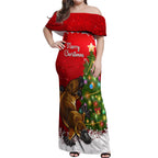personalised-australia-christmas-off-shoulder-maxi-dress-aussie-platypus-xmas-vibes