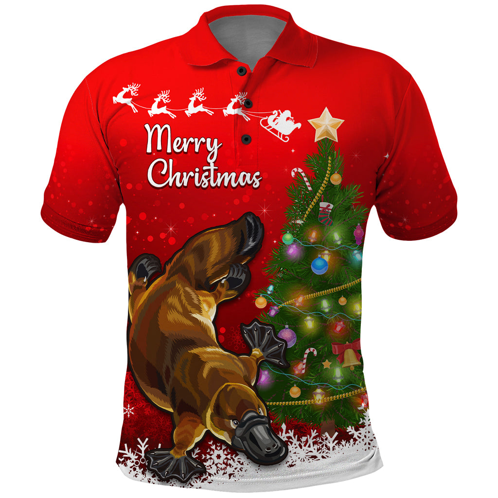 personalised-australia-christmas-polo-shirt-aussie-platypus-xmas-vibes
