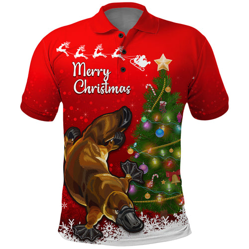 personalised-australia-christmas-polo-shirt-aussie-platypus-xmas-vibes