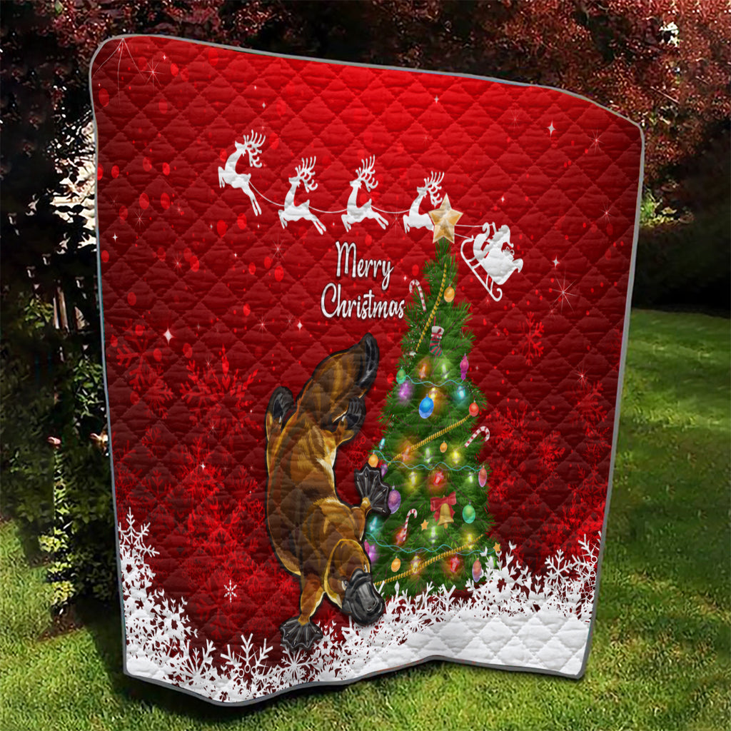 personalised-australia-christmas-quilt-aussie-platypus-xmas-vibes