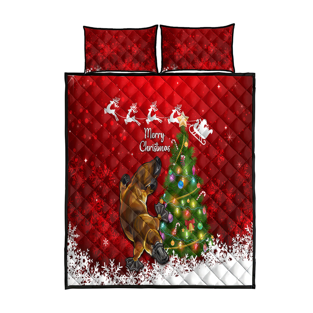 personalised-australia-christmas-quilt-bed-set-aussie-platypus-xmas-vibes
