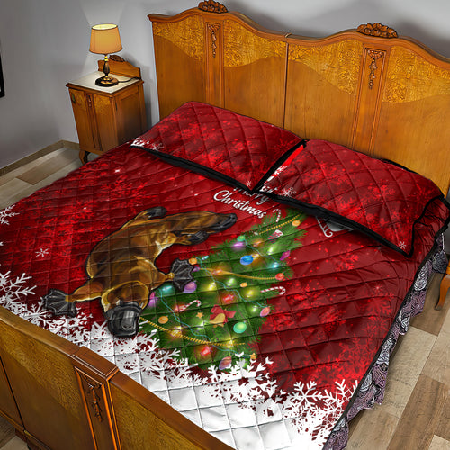 personalised-australia-christmas-quilt-bed-set-aussie-platypus-xmas-vibes