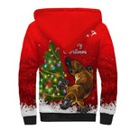 personalised-australia-christmas-sherpa-hoodie-aussie-platypus-xmas-vibes
