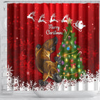 personalised-australia-christmas-shower-curtain-aussie-platypus-xmas-vibes