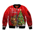 personalised-australia-christmas-sleeve-zip-bomber-jacket-aussie-platypus-xmas-vibes