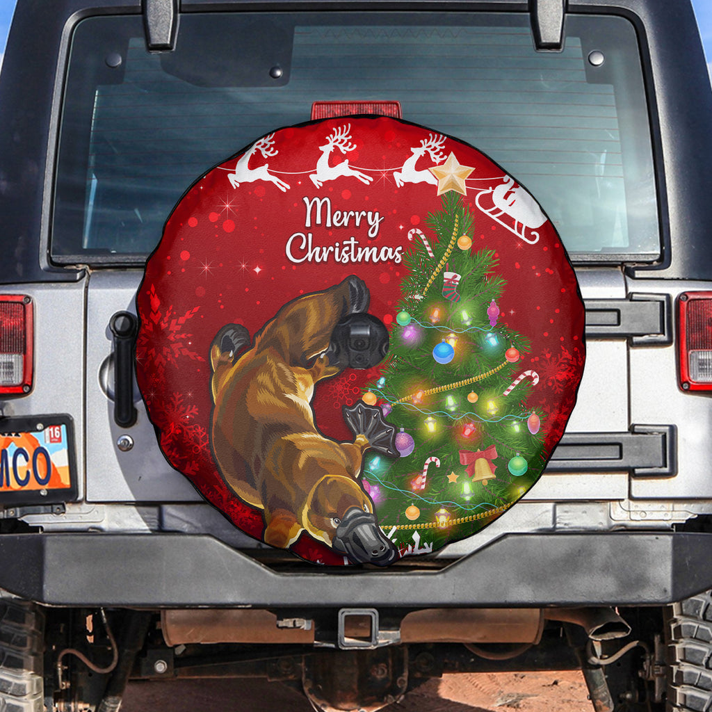 personalised-australia-christmas-spare-tire-cover-aussie-platypus-xmas-vibes