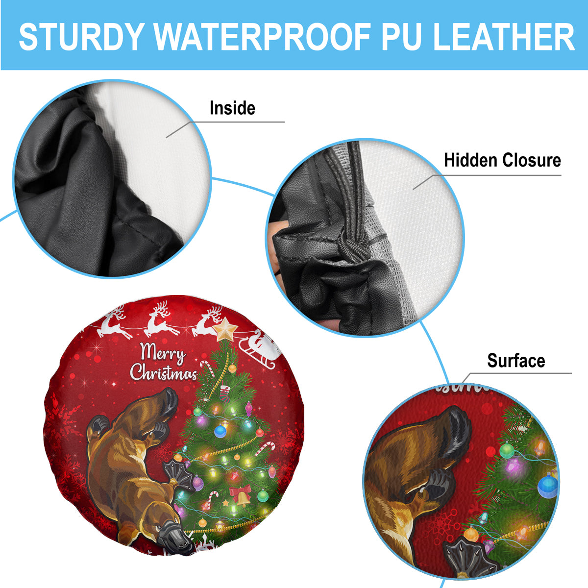 personalised-australia-christmas-spare-tire-cover-aussie-platypus-xmas-vibes