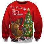 personalised-australia-christmas-sweatshirt-aussie-platypus-xmas-vibes