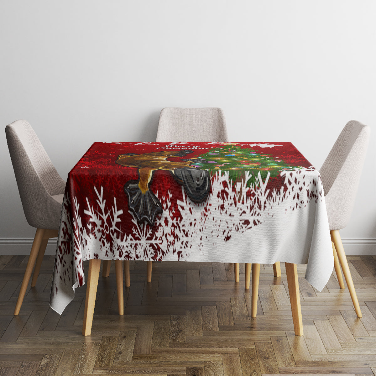 personalised-australia-christmas-tablecloth-aussie-platypus-xmas-vibes