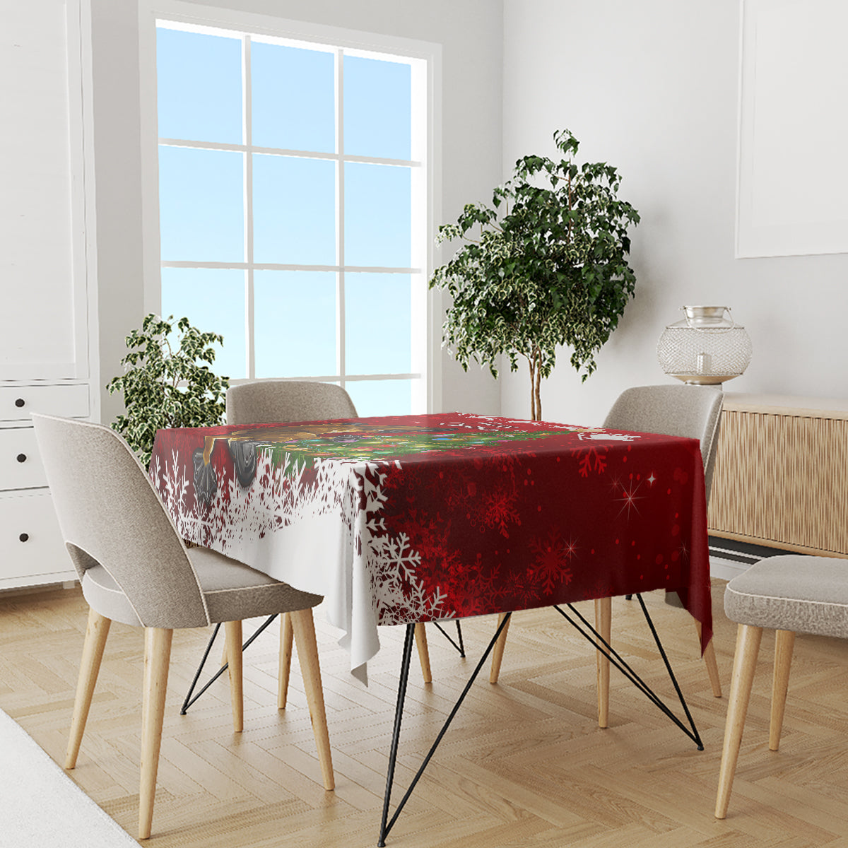 personalised-australia-christmas-tablecloth-aussie-platypus-xmas-vibes