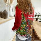 personalised-australia-christmas-women-casual-shirt-aussie-platypus-xmas-vibes