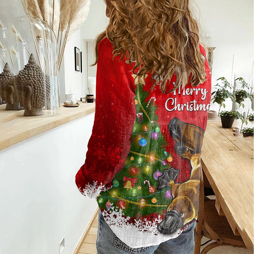 personalised-australia-christmas-women-casual-shirt-aussie-platypus-xmas-vibes