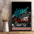 personalised-new-zealand-waka-canvas-wall-art-aotearoa-maori-silver-fern-pattern