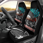 personalised-new-zealand-waka-car-seat-cover-aotearoa-maori-silver-fern-pattern