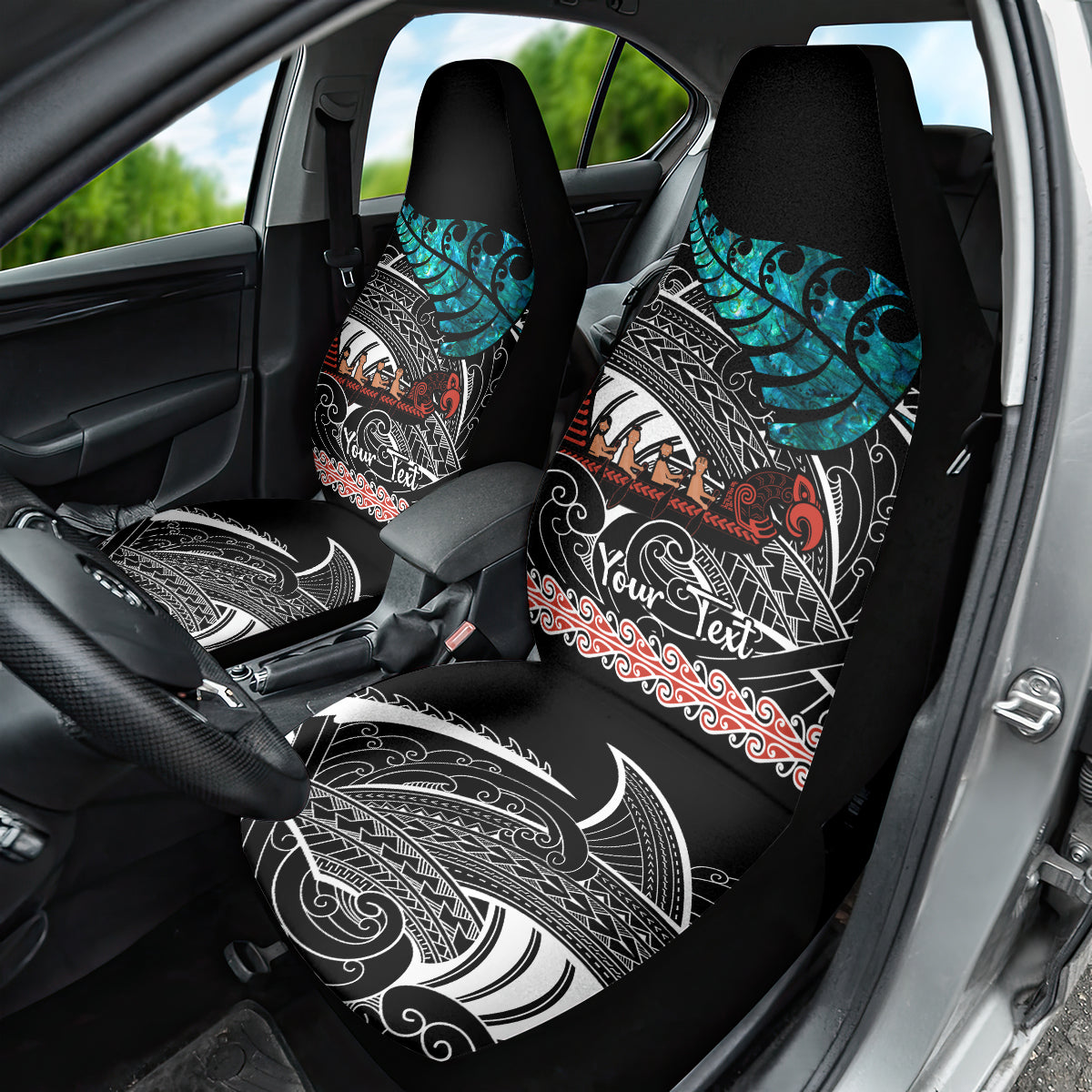 personalised-new-zealand-waka-car-seat-cover-aotearoa-maori-silver-fern-pattern