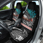 personalised-new-zealand-waka-car-seat-cover-aotearoa-maori-silver-fern-pattern