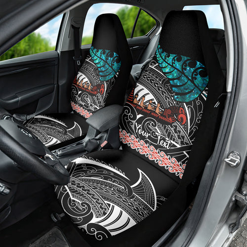 personalised-new-zealand-waka-car-seat-cover-aotearoa-maori-silver-fern-pattern