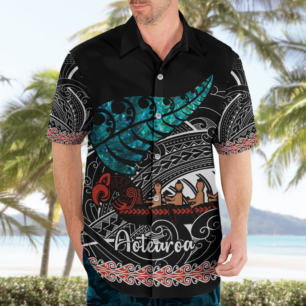 personalised-new-zealand-waka-hawaiian-shirt-aotearoa-maori-silver-fern-pattern