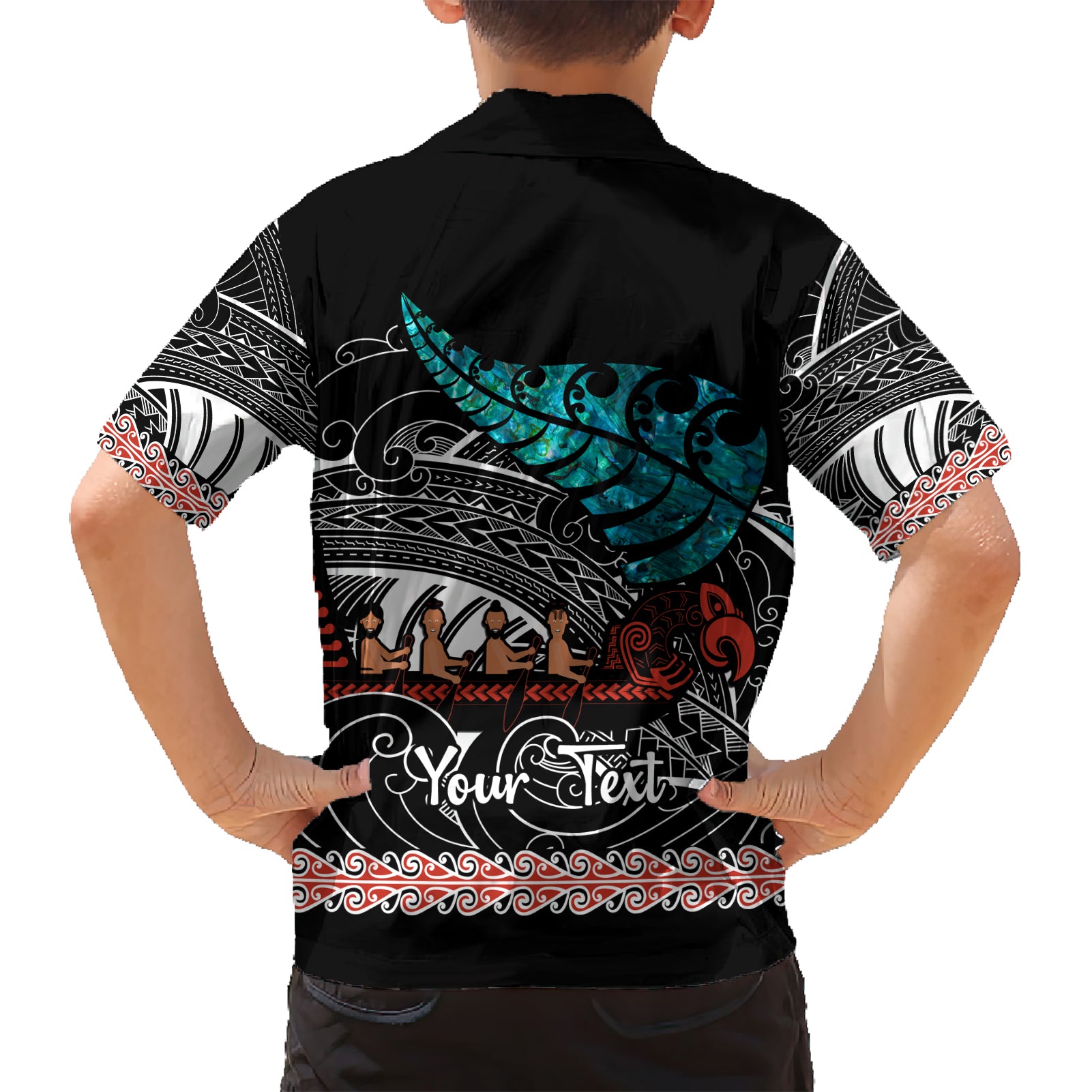 personalised-new-zealand-waka-hawaiian-shirt-aotearoa-maori-silver-fern-pattern