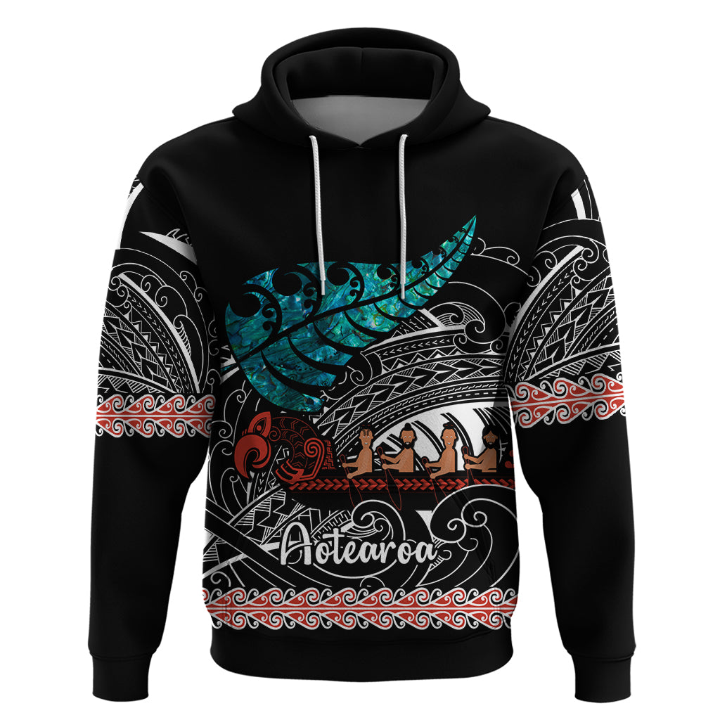 personalised-new-zealand-waka-hoodie-aotearoa-maori-silver-fern-pattern