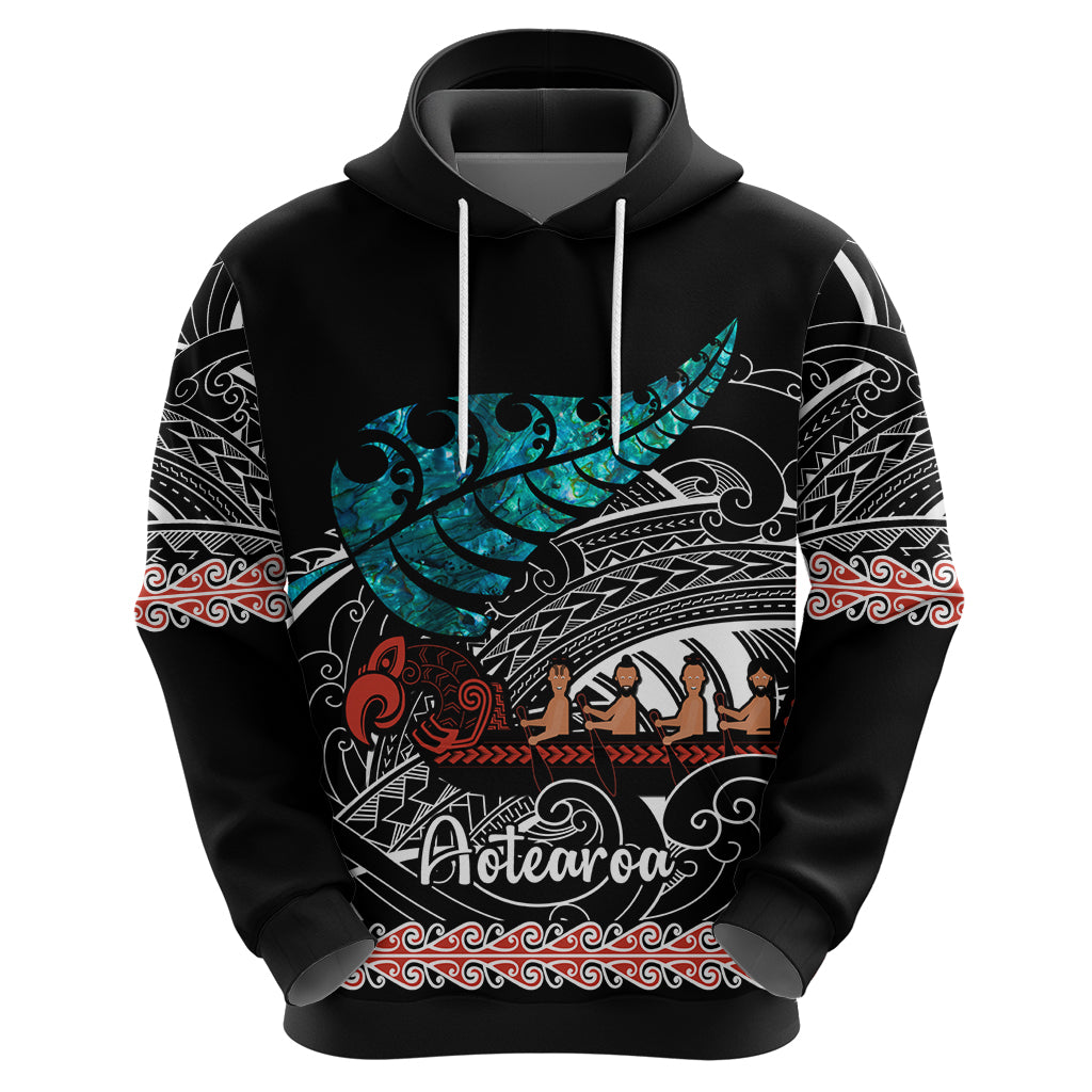 personalised-new-zealand-waka-hoodie-aotearoa-maori-silver-fern-pattern