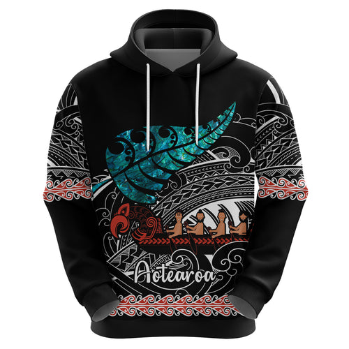 personalised-new-zealand-waka-hoodie-aotearoa-maori-silver-fern-pattern